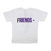 FRIENDS T-SHIRT (WHITE/PURPLE)