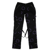 CIRCLE LOGO BONDAGE PANTS (PURPLE)